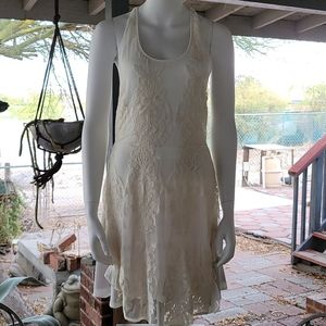 Madison Marcus Backless Floral Embroidered Dress